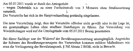 Bewährungswiderruf