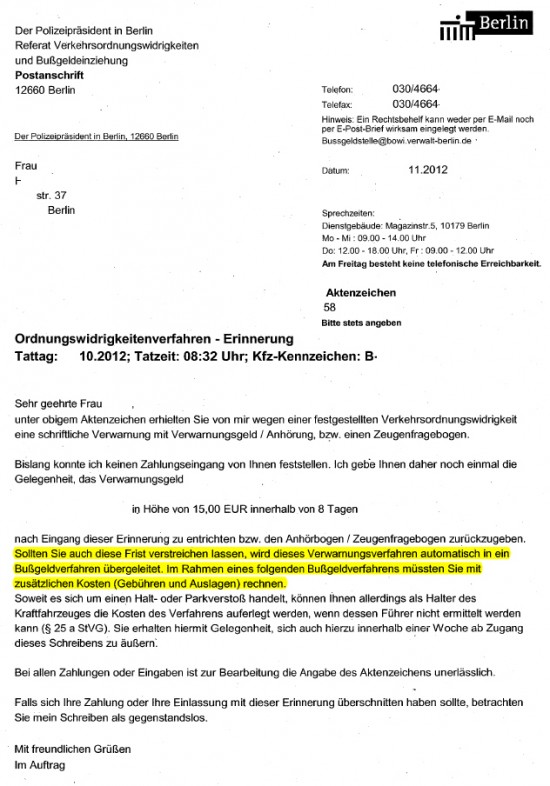 Drohender Präsident Ordnungswidrigkeitenrecht Kanzlei Hoenig Info Strafverteidiger in
