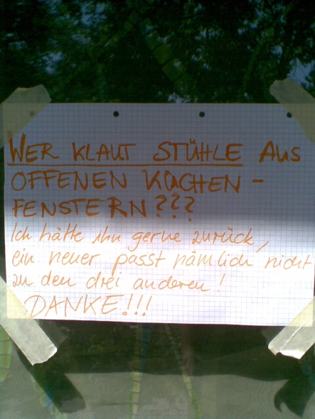 Geklauter Stuhl